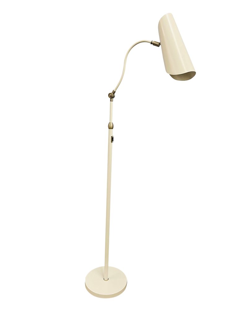 48-inch Logan White Satin Nickel Floor Lamp