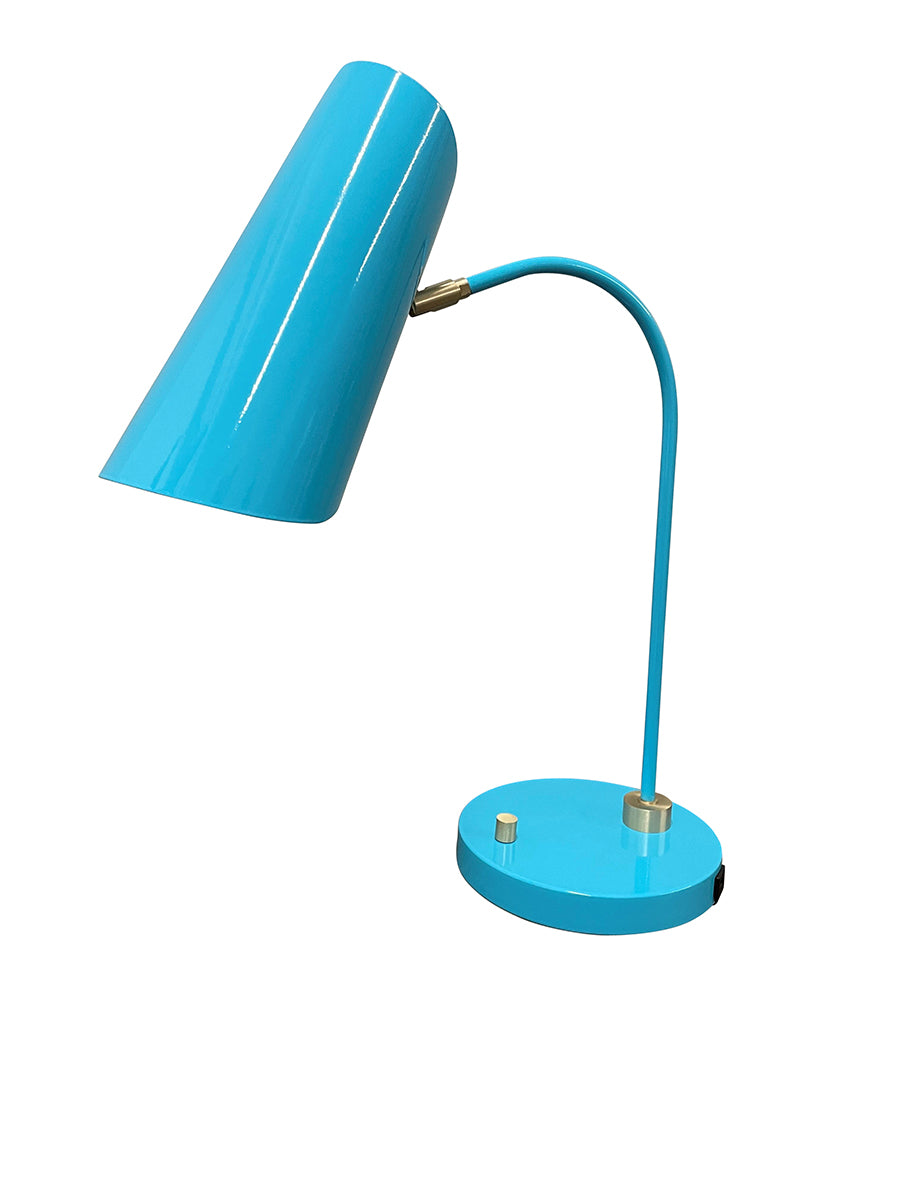 23-inch Logan Azure Satin Brass Table Lamp