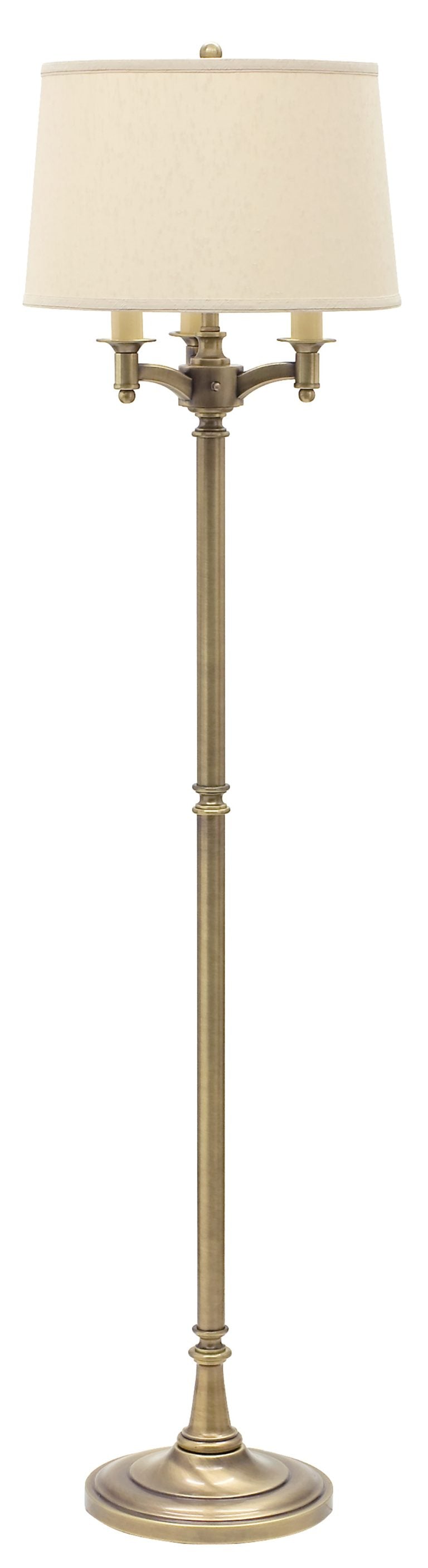 62.75-inch Lancaster Antique Brass Floor Lamp