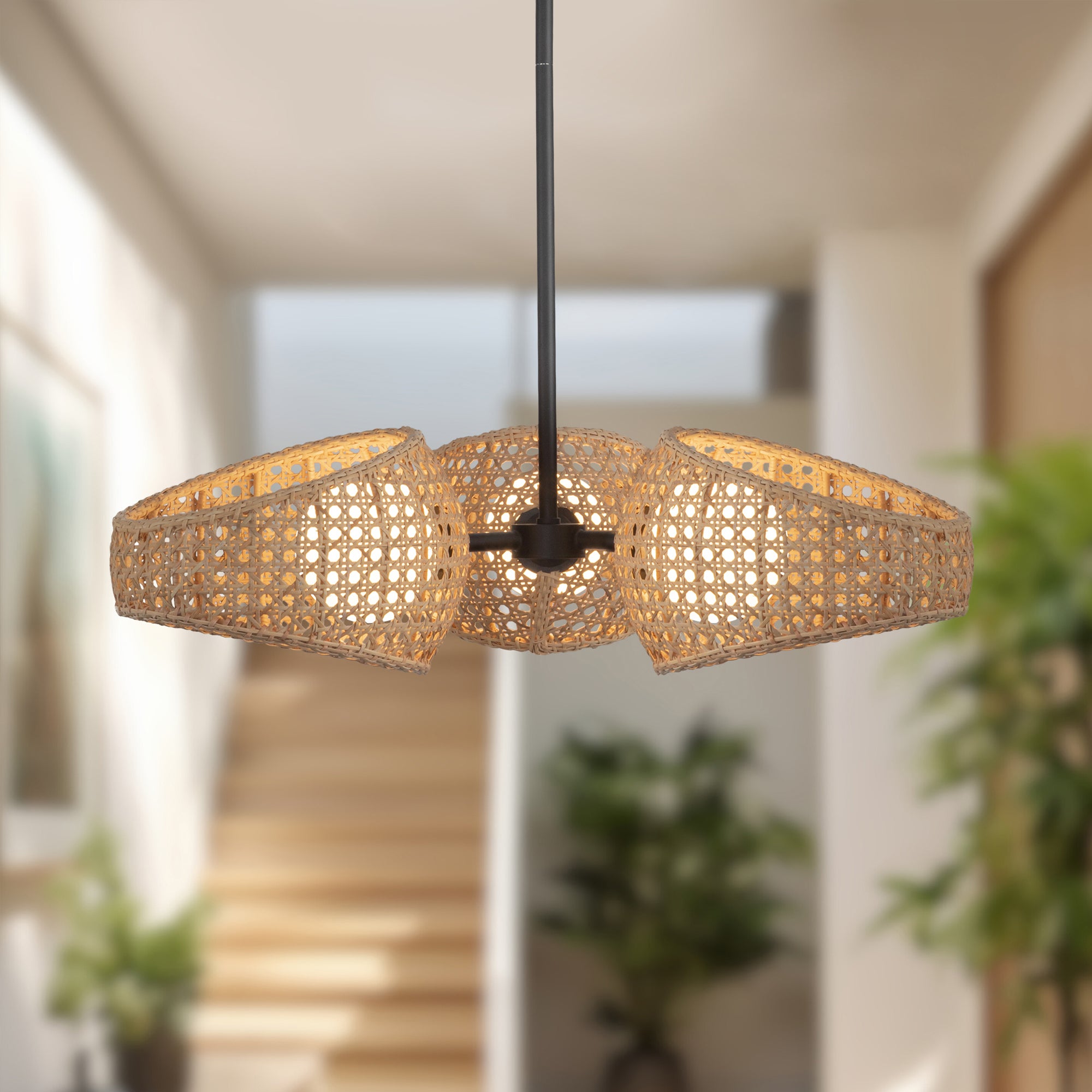 Lanai 3 Head Steel Chandelier