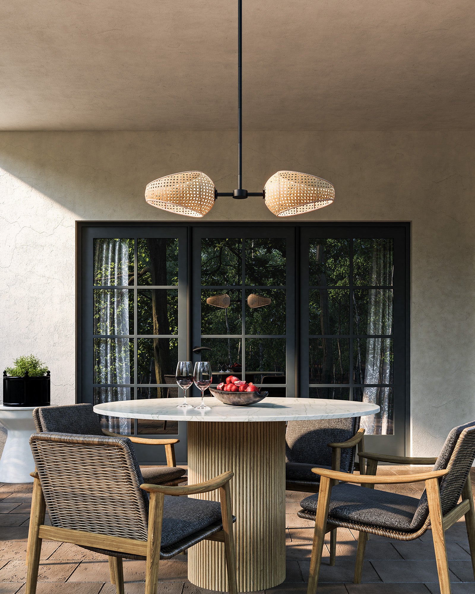 Lanai 2 Head Steel Pendant