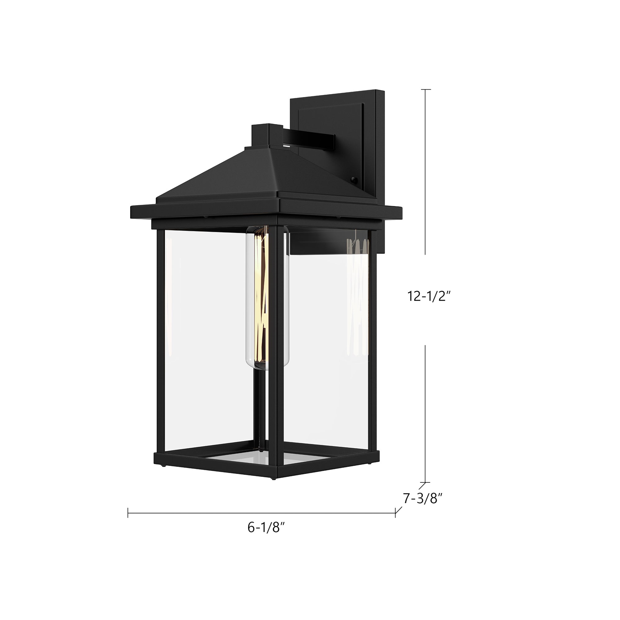 Larchmont 9-in Steel Outdoor Wall Sconce