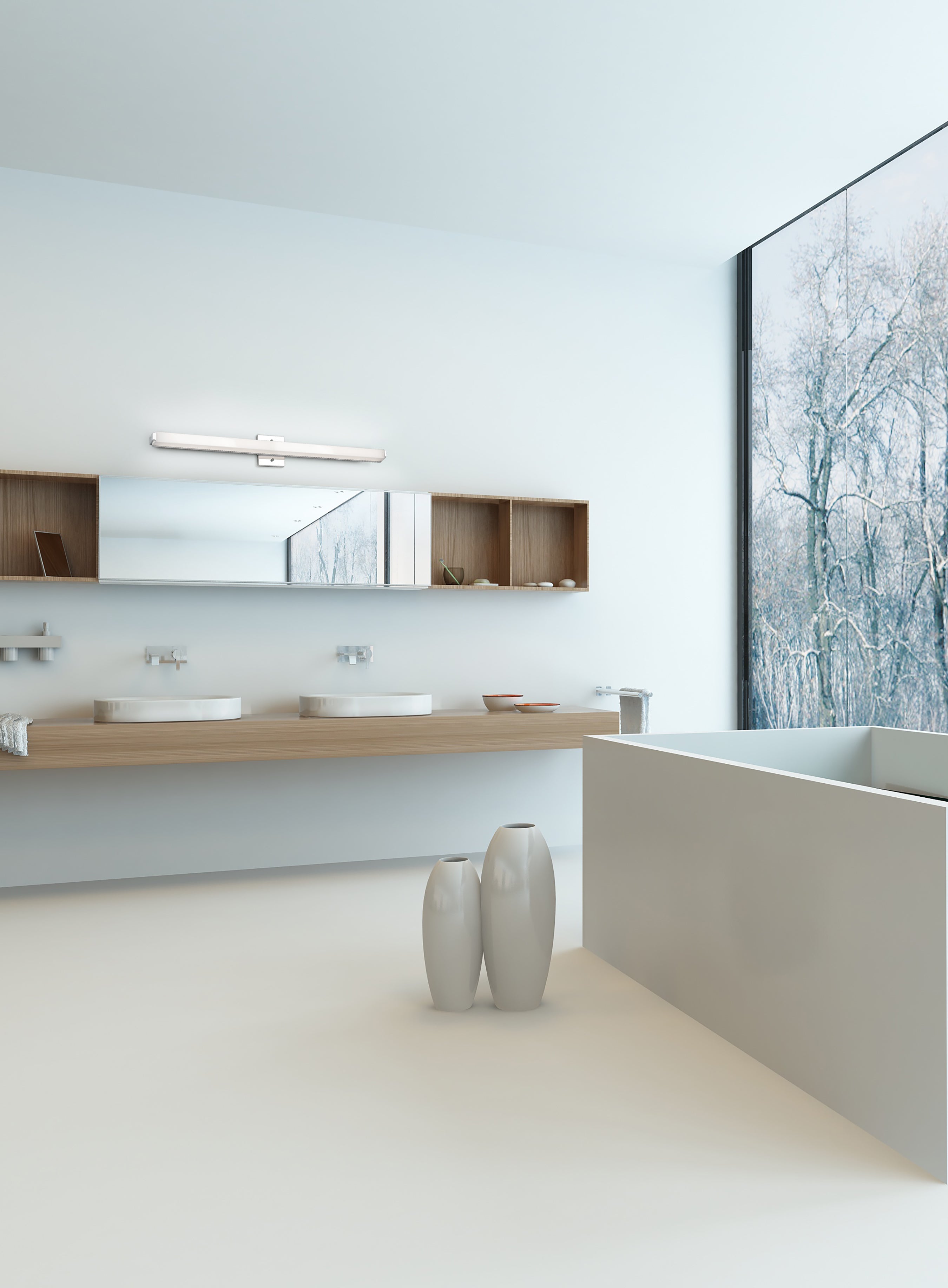Latitude-Slim 37-in Aluminum Vanity Light