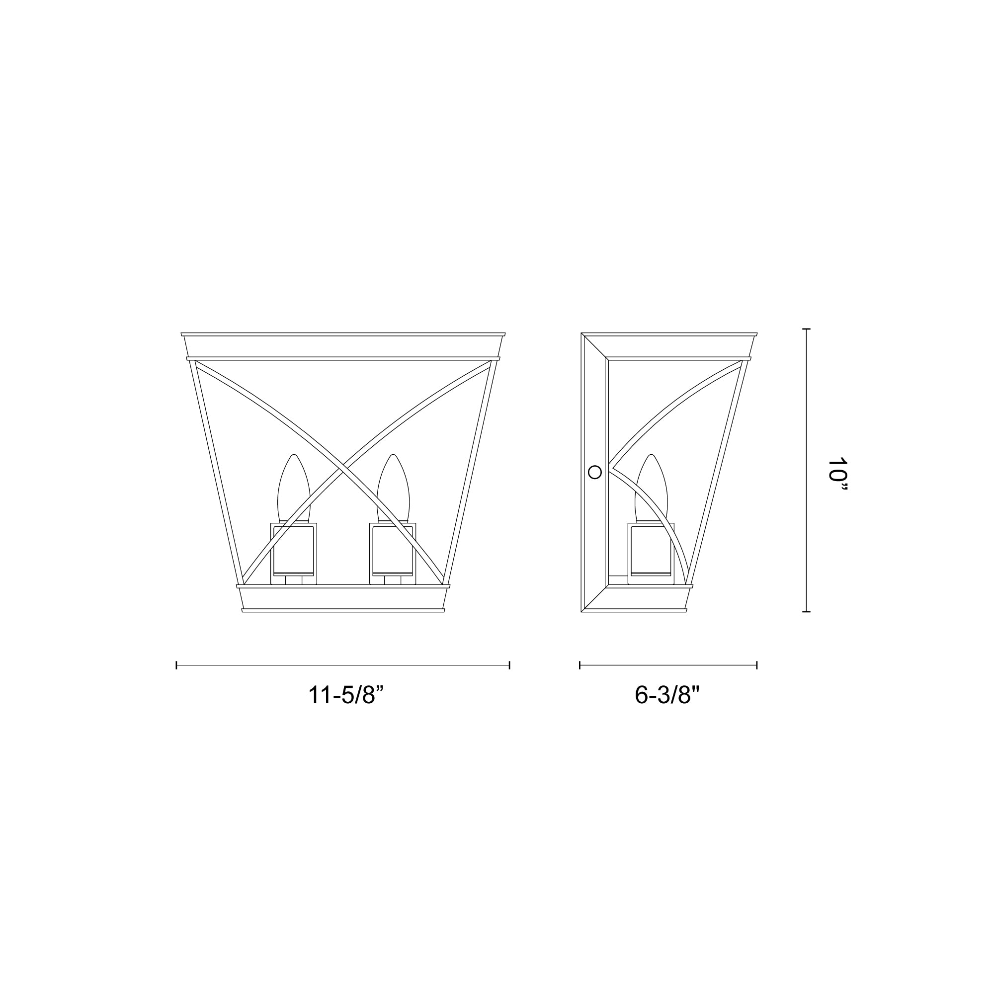 Lattice 11-in Steel Vanity Light