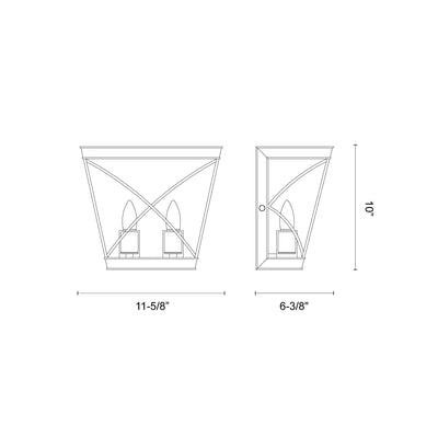 Lattice 11-in Steel Vanity Light