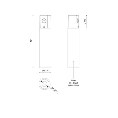 Lorna 10-in (2-in Dia.) Aluminum Flush Mount