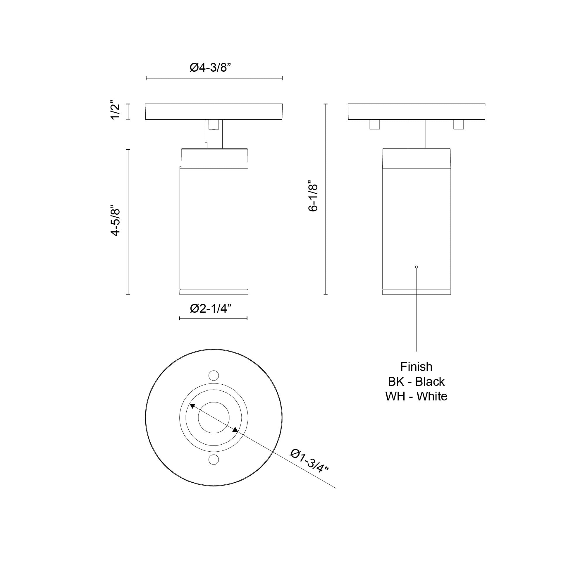 Lorna 6-in Aluminum Adjustable LED Ceiling Mount