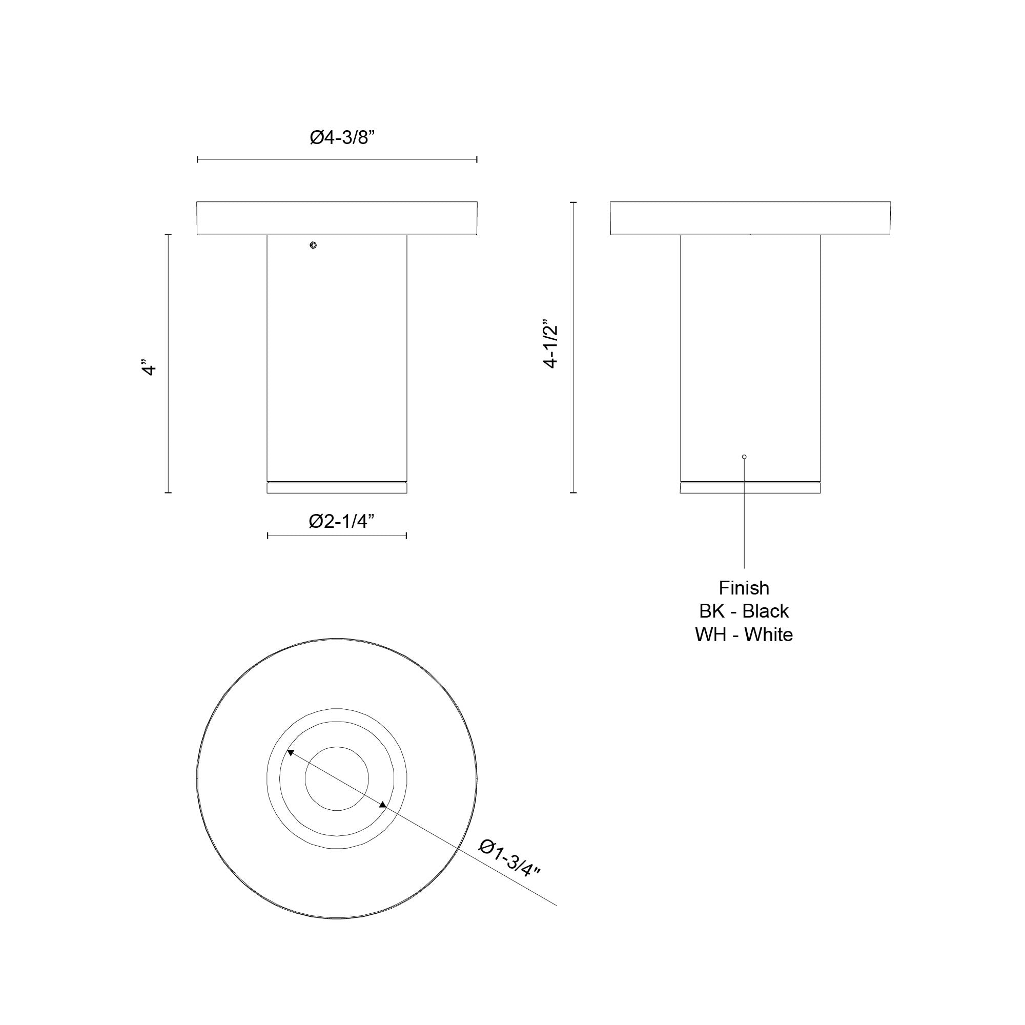 Lorna 4-in (2-in Dia.) Aluminum Flush Mount