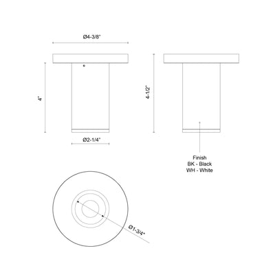 Lorna 4-in (2-in Dia.) Aluminum Flush Mount