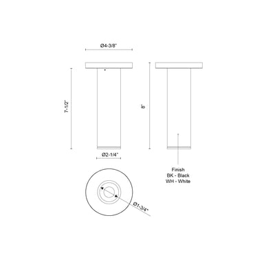 Lorna 8-in (2-in Dia.) Aluminum Flush Mount