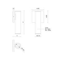 Lorna 9-in (2-in Dia.) Aluminum Outdoor Wall Sconce