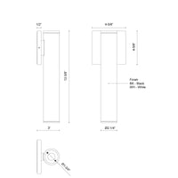 Lorna 12-in (2-in Dia.) Aluminum Outdoor Wall Sconce
