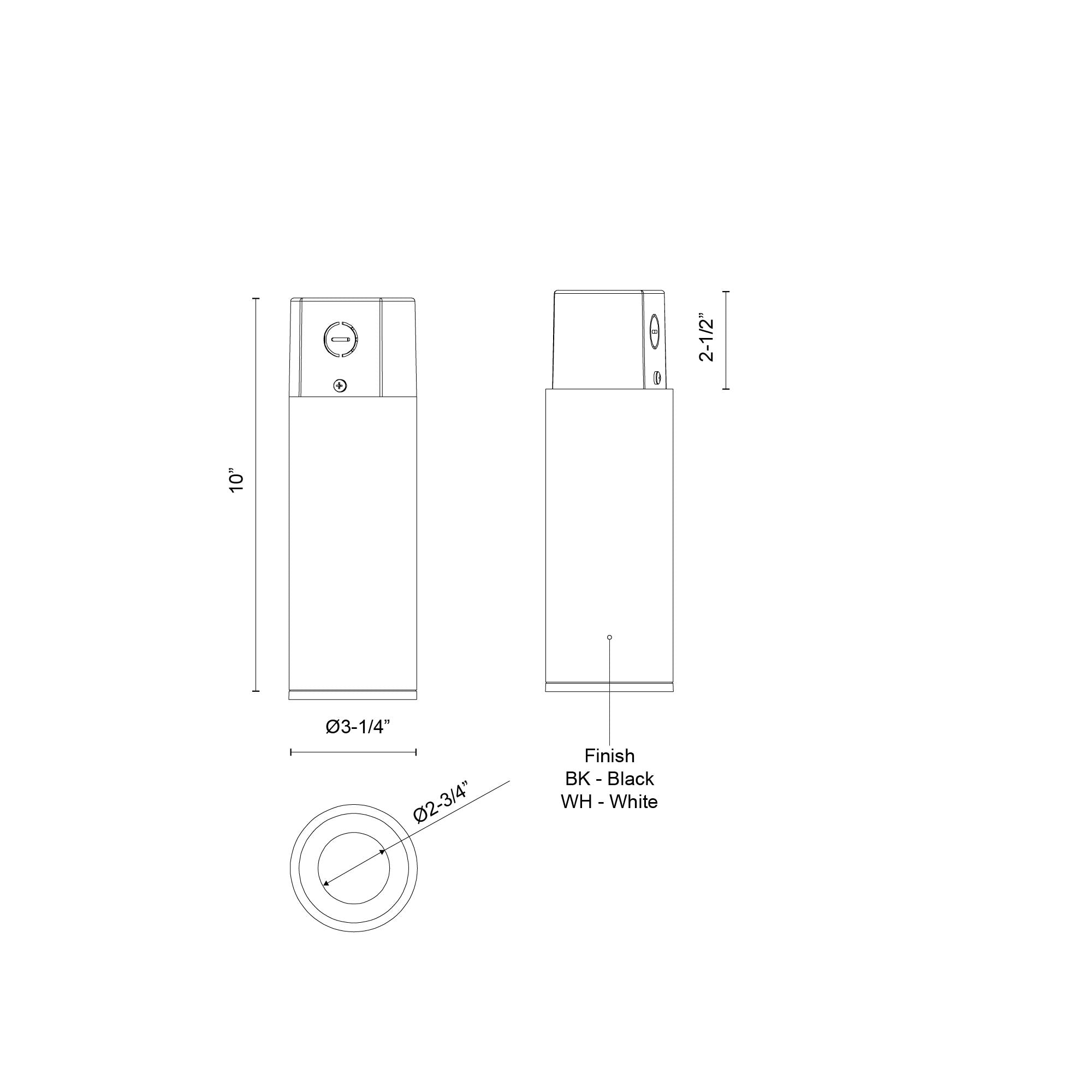 Lorna 10-in (3-in Dia.) Aluminum Flush Mount