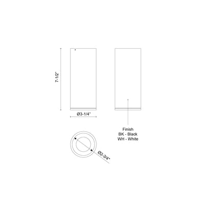 Lorna 7-in (3-in Dia.) Aluminum Flush Mount