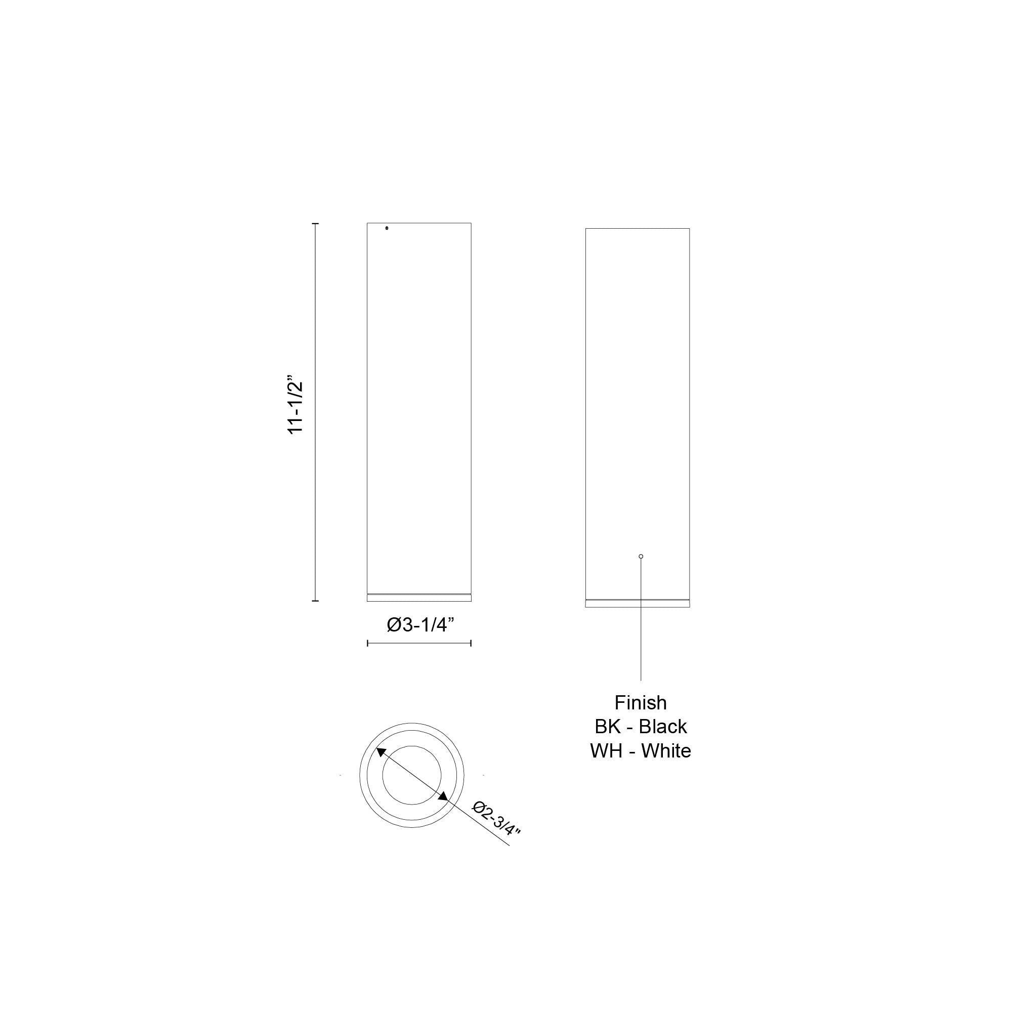 Lorna 11-in (3-in Dia.) Aluminum Flush Mount