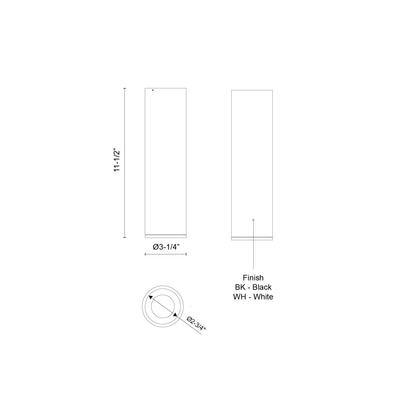 Lorna 11-in (3-in Dia.) Aluminum Flush Mount
