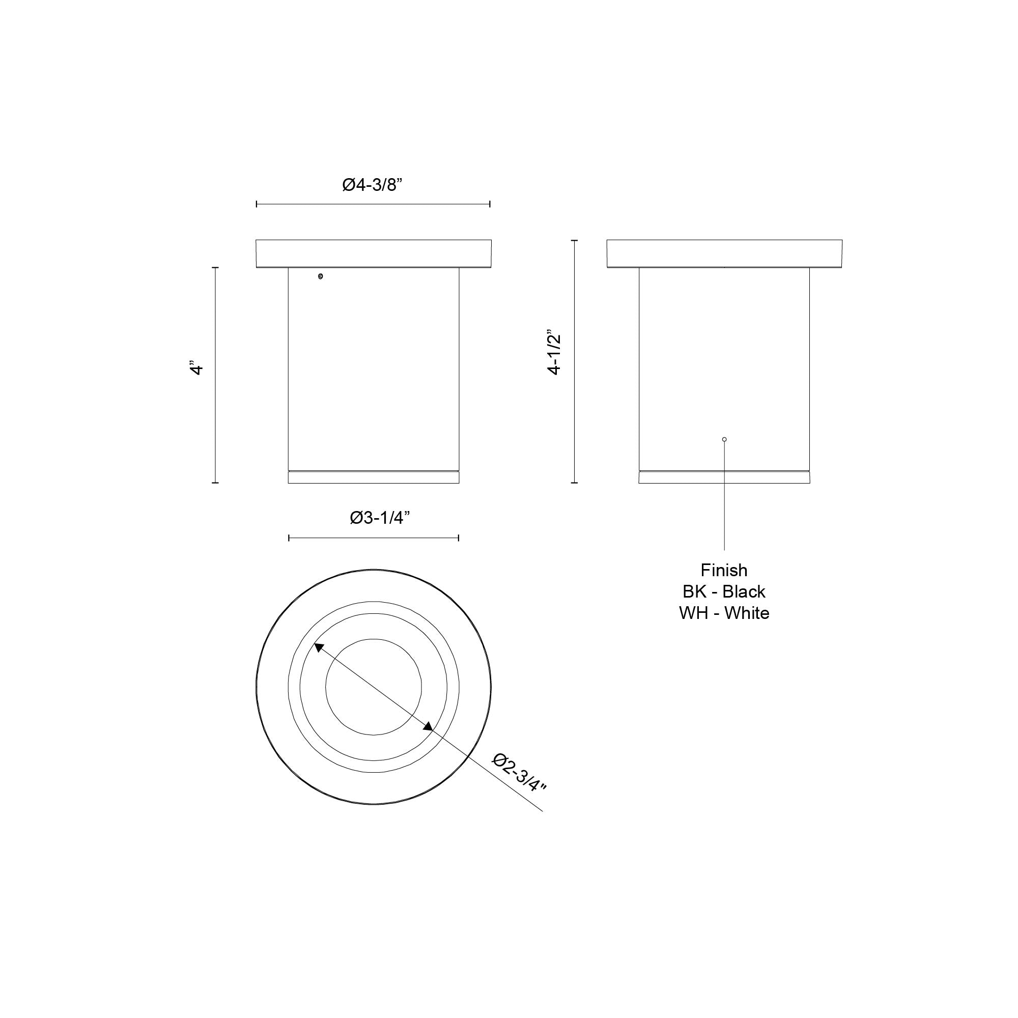 Lorna 4-in (3-in Dia.) Aluminum Flush Mount