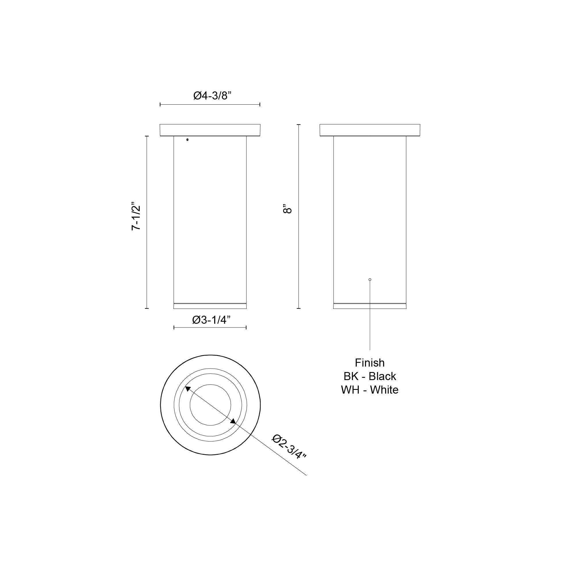 Lorna 8-in (3-in Dia.) Aluminum Flush Mount