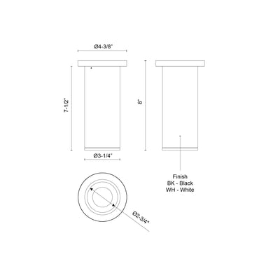 Lorna 8-in (3-in Dia.) Aluminum Flush Mount