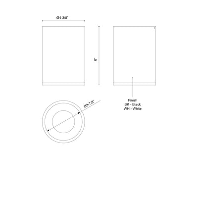 Lorna 6-in (4-in Dia.) Aluminum Flush Mount