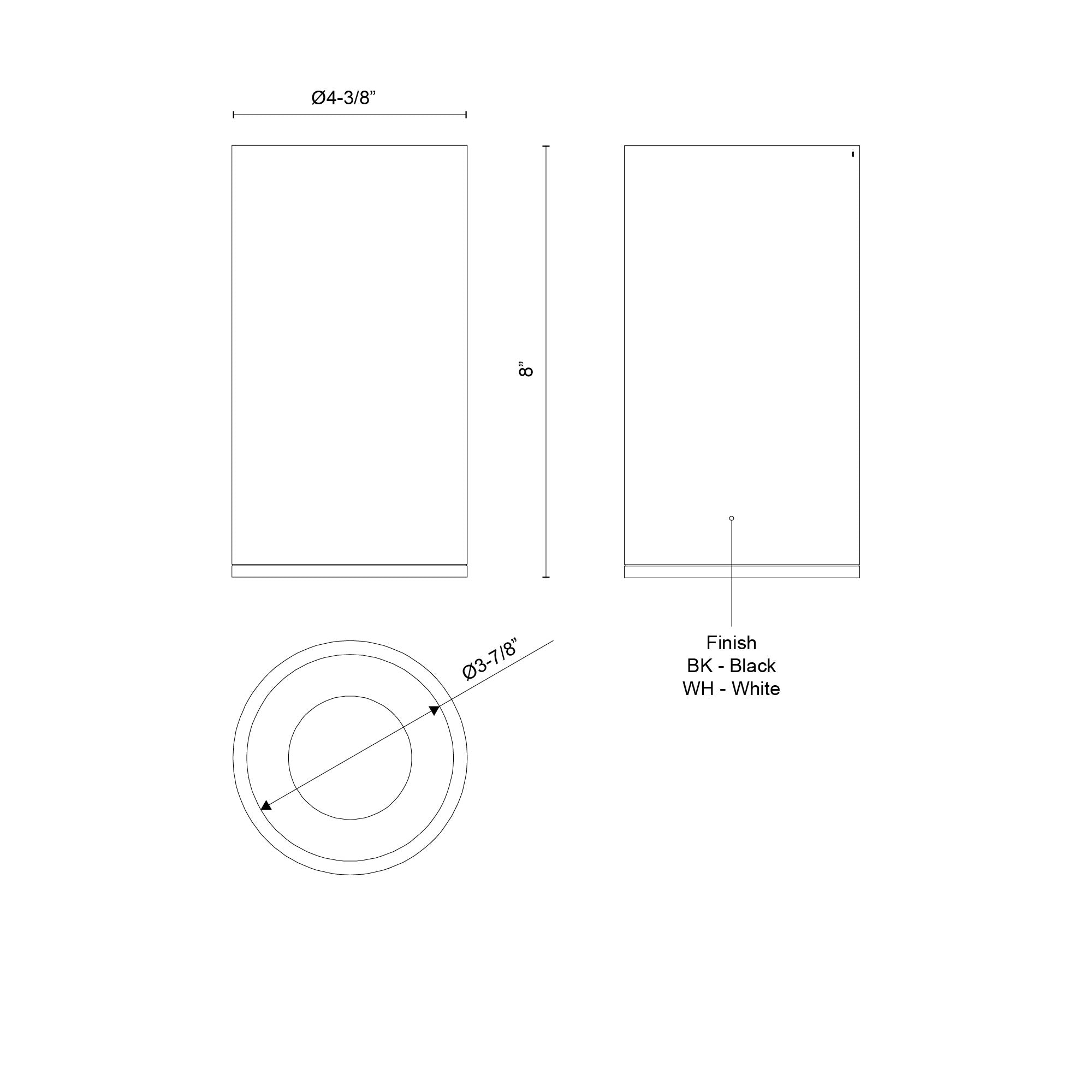 Lorna 8-in (4-in Dia.) Aluminum Flush Mount
