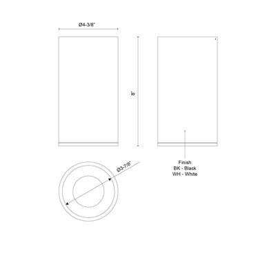 Lorna 8-in (4-in Dia.) Aluminum Flush Mount