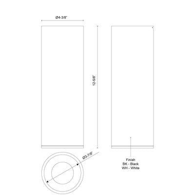 Lorna 12-in (4-in Dia.) Aluminum Flush Mount