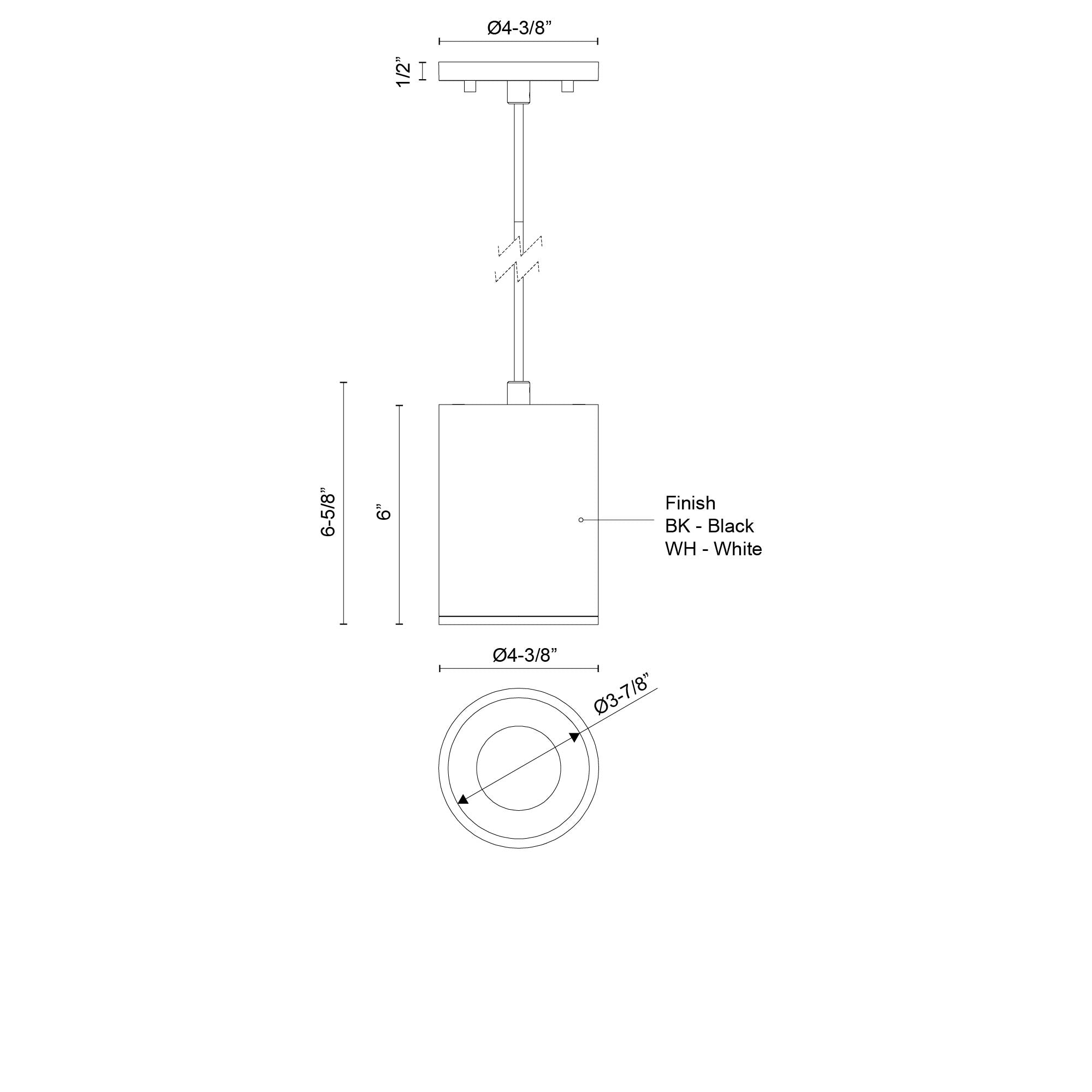 Lorna 6-in Short Cylinder Damp-Rated LED Pendant (4-in Dia.)