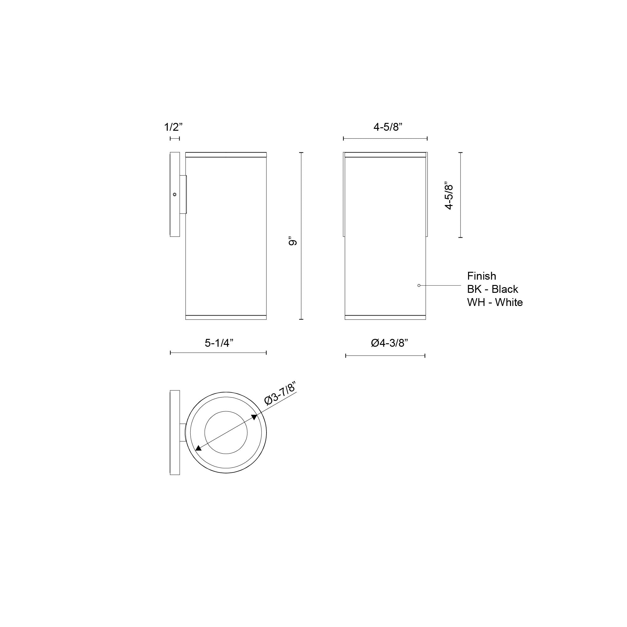 Lorna 9-in (4-in Dia.) Aluminum Outdoor Wall Sconce