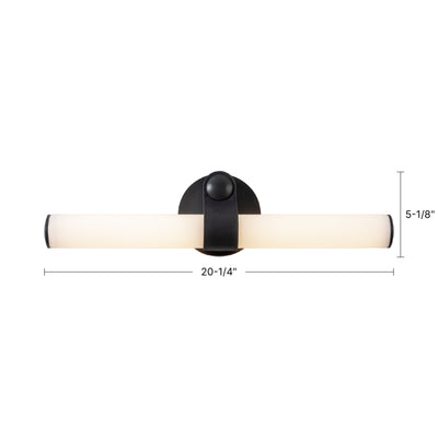 Ledger 20-in Steel Vanity Light