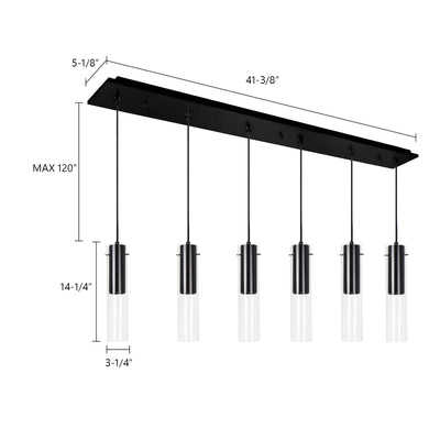 Lena 41-in Steel Multi Pendant