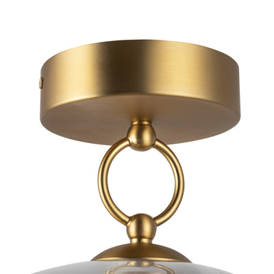Leota 8-in Steel Semi-Flush Mount