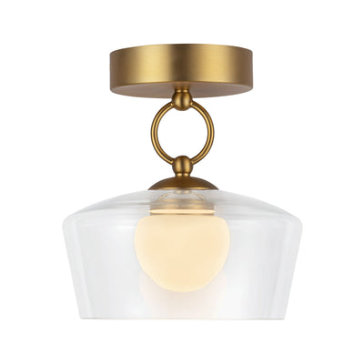 Leota 8-in Steel Semi-Flush Mount