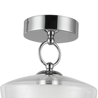 Leota 8-in Steel Semi-Flush Mount