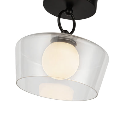 Leota 8-in Steel Semi-Flush Mount