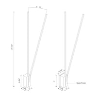Lever 48-in Aluminum Acrylic Wall Sconce