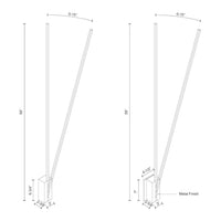 Lever 60-in Aluminum Acrylic Wall Sconce
