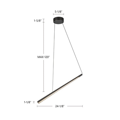 Lex 24-in Steel Linear Pendant