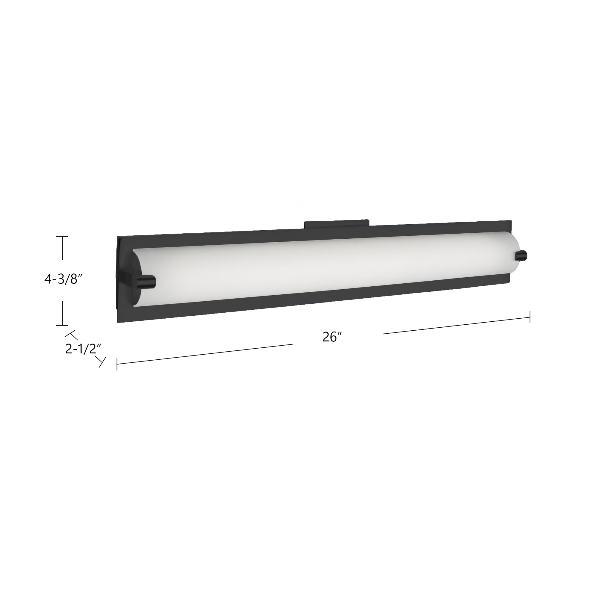 Lighthouse 26-in Aluminum Vanity Light