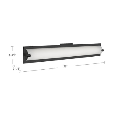 Lighthouse 26-in Aluminum Vanity Light