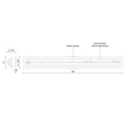 Lighthouse 38-in Aluminum Vanity Light