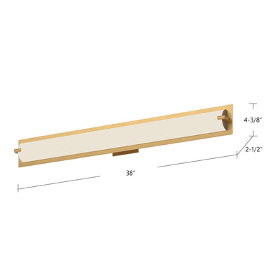 Lighthouse 38-in Aluminum Vanity Light