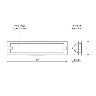 Lighthouse 18-in Aluminum Vanity Light