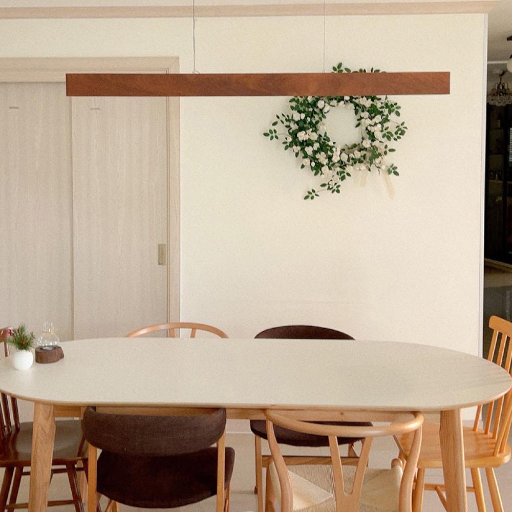 Artisan Wood 59" Linear Pendant Lighting 30W IPE Wood Fixture