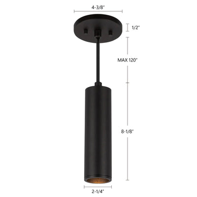 Lorna 8-in (2-in Dia.) Aluminum Pendant