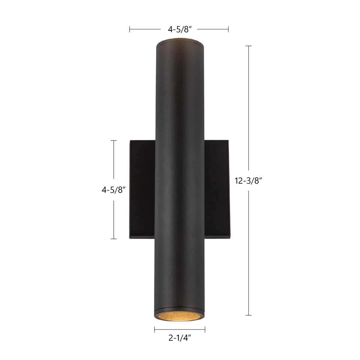 Lorna 12-in (2-in Dia.) Aluminum Up & Down Wall Sconce