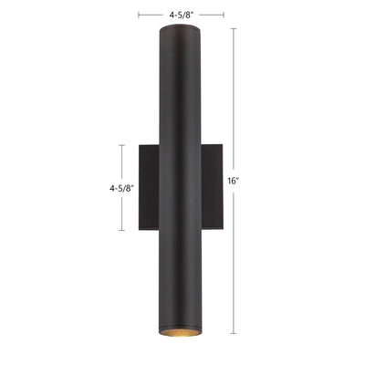 Lorna 16-in (2-in Dia.) Aluminum Up & Down Wall Sconce