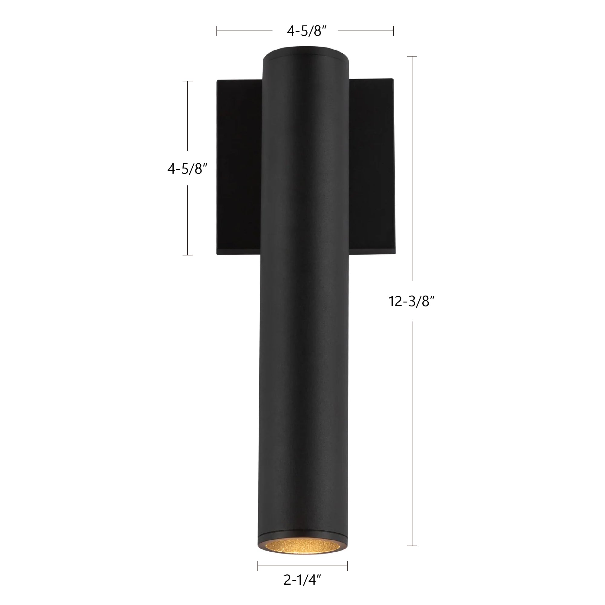 Lorna 12-in (2-in Dia.) Aluminum Outdoor Wall Sconce