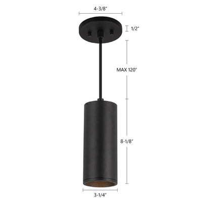 Lorna 8-in (3-in Dia.) Aluminum Pendant