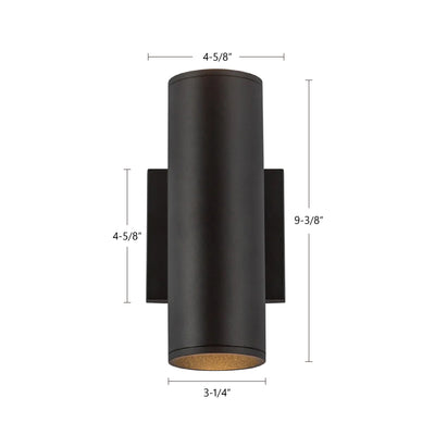 Lorna 9-in (3-in Dia.) Aluminum Up & Down Wall Sconce